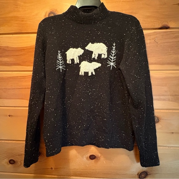 LOFT Black and White Turtleneck Sweater Super Comfy Size M NWOT - Picture 2 of 10